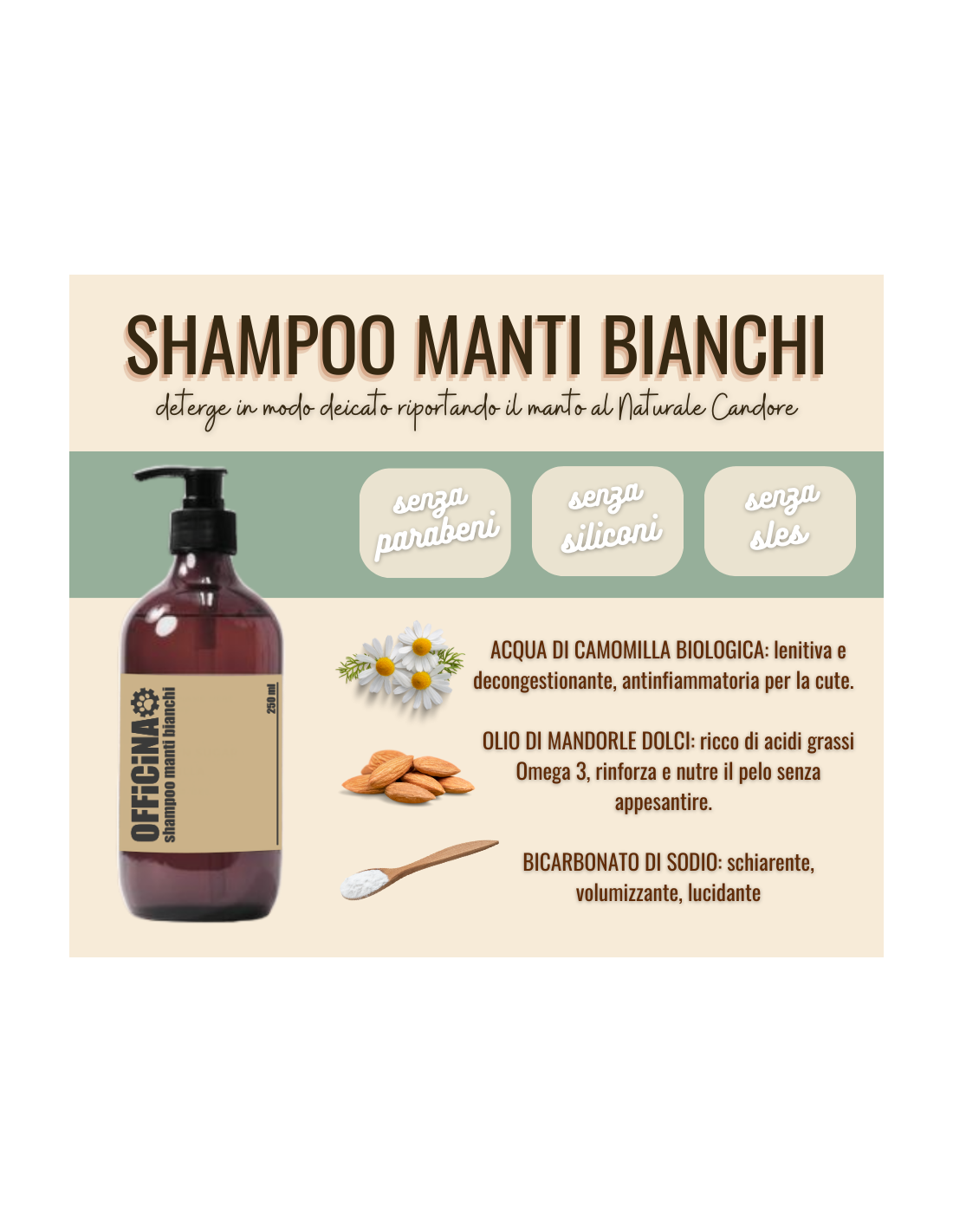 Shampoo manti bianchi 250 ml