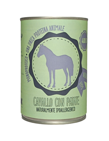 Umido per cani grain free con cavallo e patate