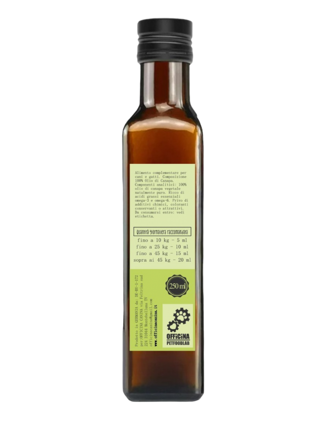 Integratore a base di olio di canapa