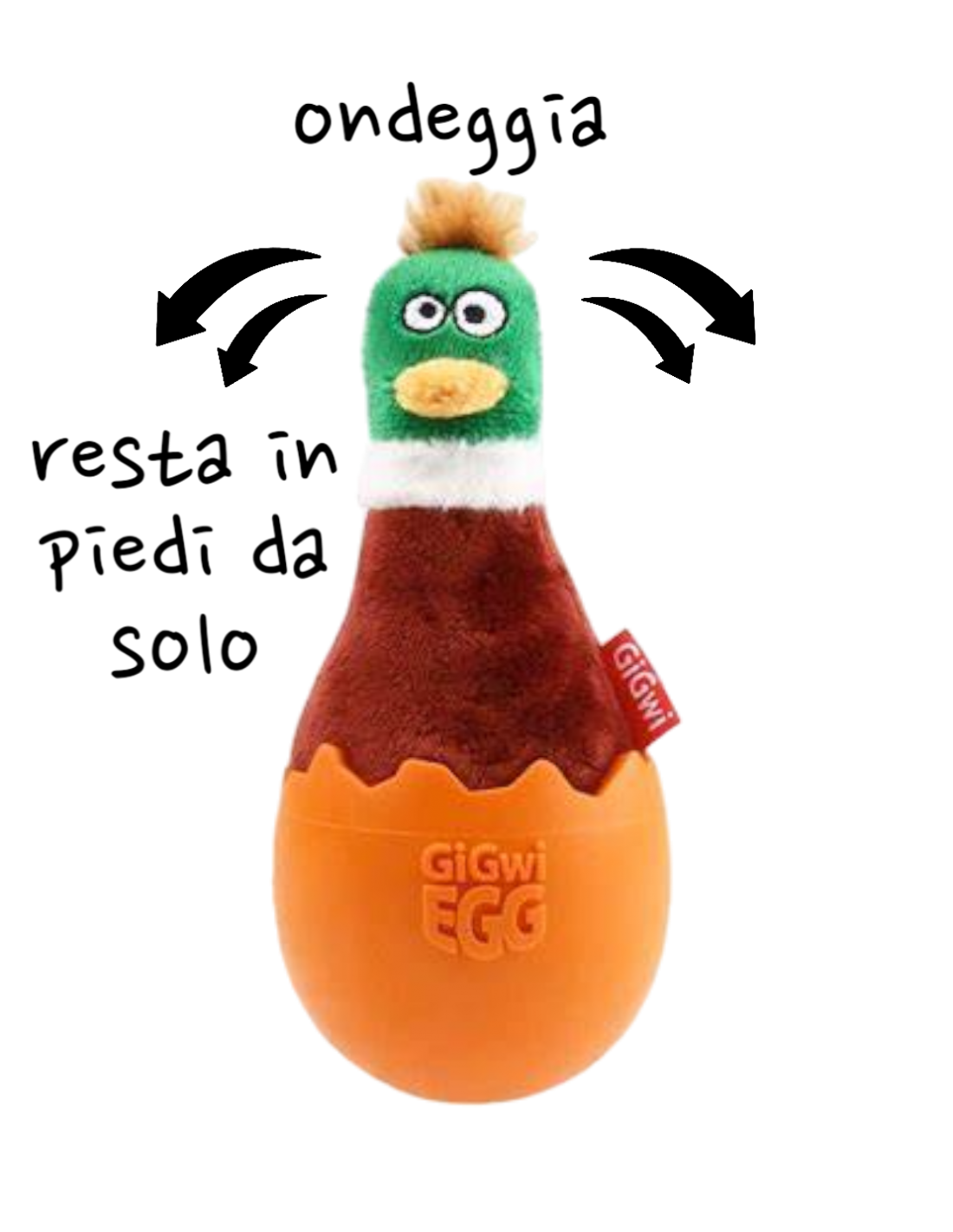 GIGWI - UOVO DIVERTIMENTO TRABALLANTE ANATRA MARRONE
