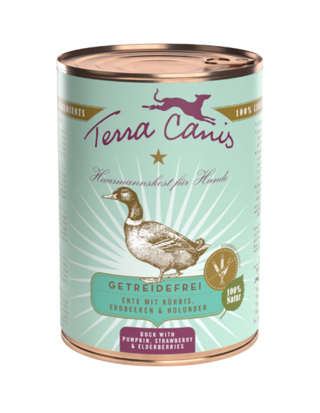 Terra Canis Grainfree Anatra con zucca, fragola e sambuco