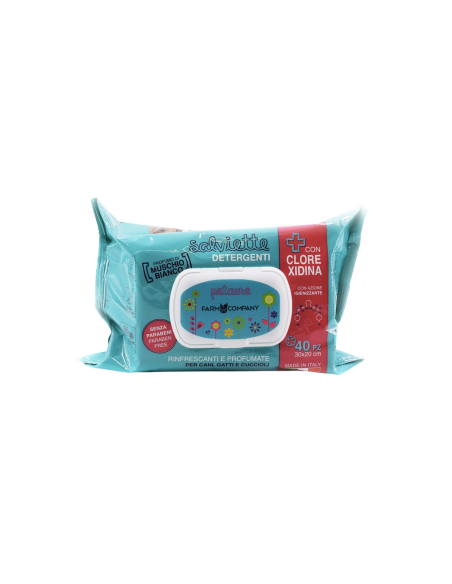 Salviette Muschio Bianco con Clorexidina
