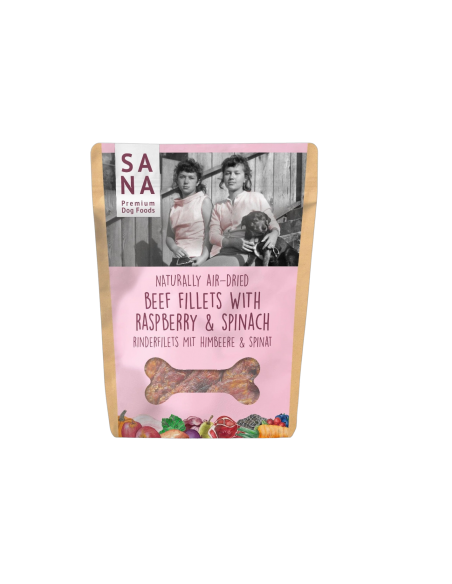 Sanadog-Filetti di Manzo con Lamponi e Spinaci (100g)