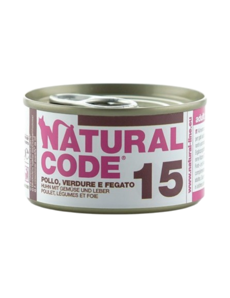 NATURAL CODE- 15 Pollo,verdure e fegato 85 gr.