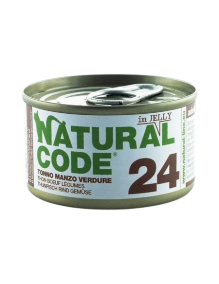 NATURAL CODE- 24 Tonno,manzo e verdure 85 gr.
