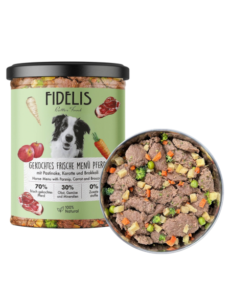 Fidelis-Cavallo fresco con Pastinaca, Carote e Broccoli 400gr