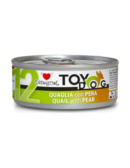 Disugual Toydog 12 Quaglia con Pera 85 gr