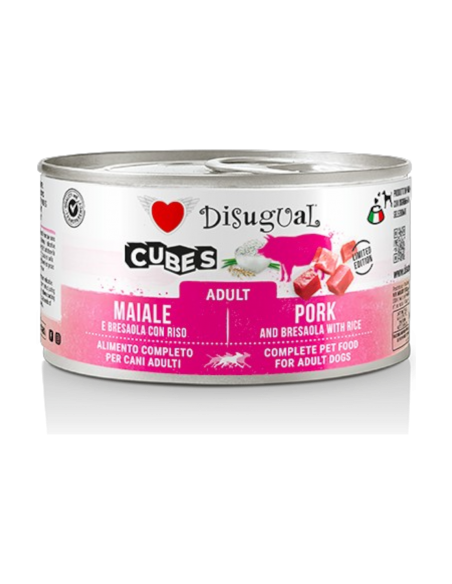 Disugual Toydog Cubes Maiale, bresaola e riso 85 gr
