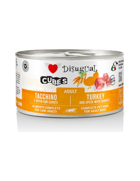Disugual Toydog Cubes Tacchino ,Speck e  Carote Adult 85 gr