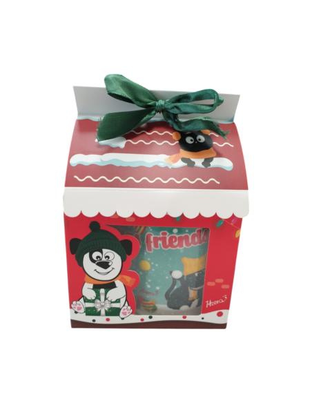 Tazza in porcellana xmas best friend colori assortiti