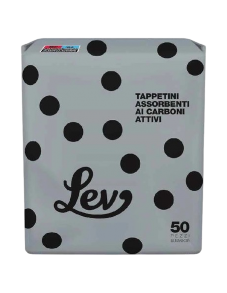 LEV -Tappetini igienici ai carboni attivi 50 pz 60cm x 60cm