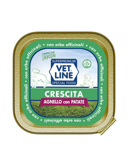 Vet Line Umido Crescita Agnello e Patate 150gr