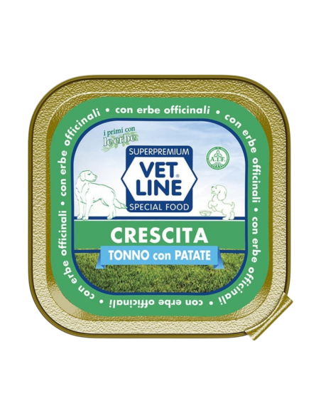 Vet Line Umido Crescita Tonno e Patate 150gr