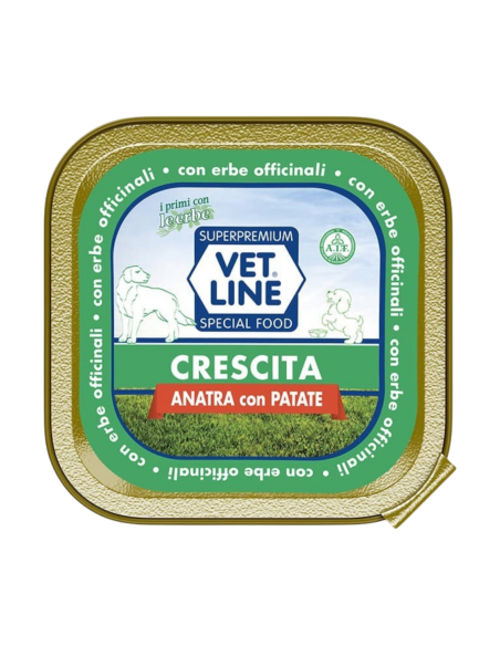 Vet Line Umido Crescita Anatra e Patate 150gr