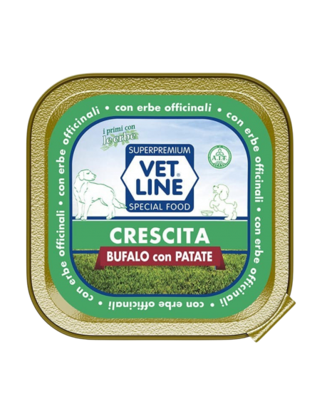 Vet Line Umido Crescita Bufalo e Patate 150gr
