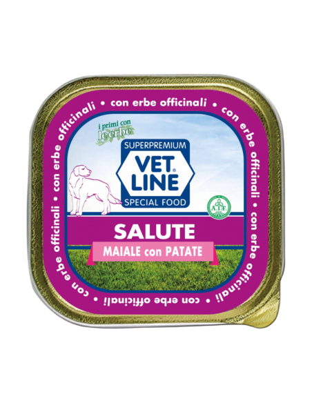 Vet Line Umido Salute Maiale e Patate 150 gr