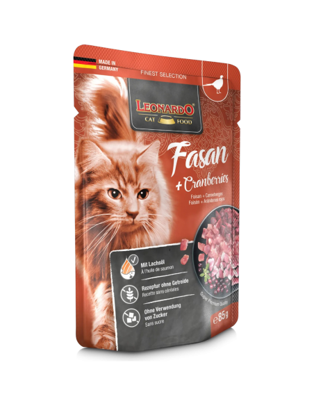 Leonardo Finest Selection Gatti Adulti Fagiano e Mirtilli Rossi 85 gr.