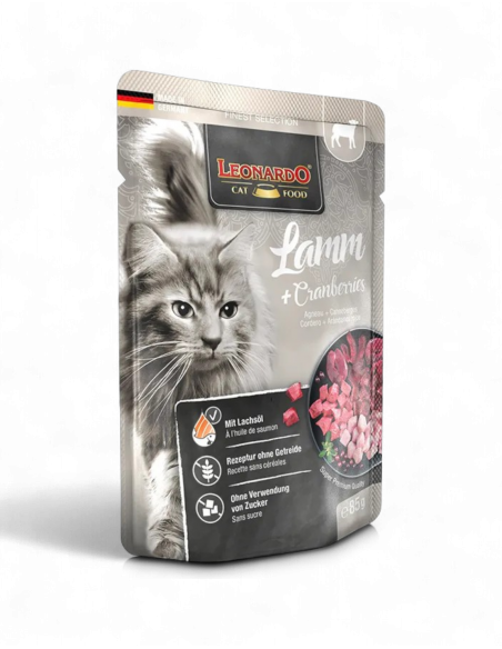 Leonardo Finest Selection Gatti Adulti Agnello e Mirtilli Rossi 85 gr.
