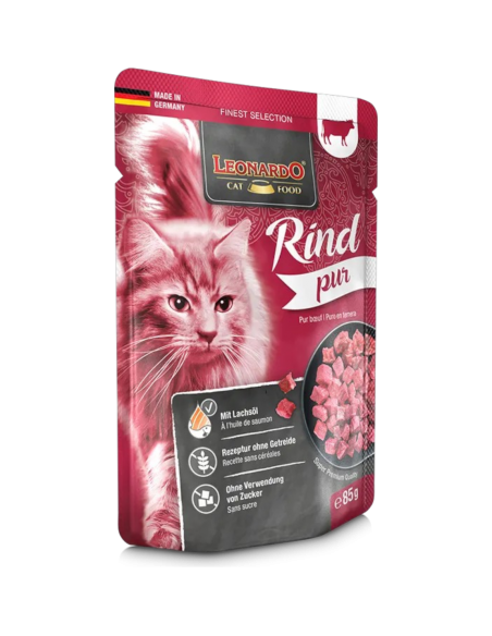 Leonardo Finest Selection Gatti Adulti Pura Carne di Manzo 85 gr.