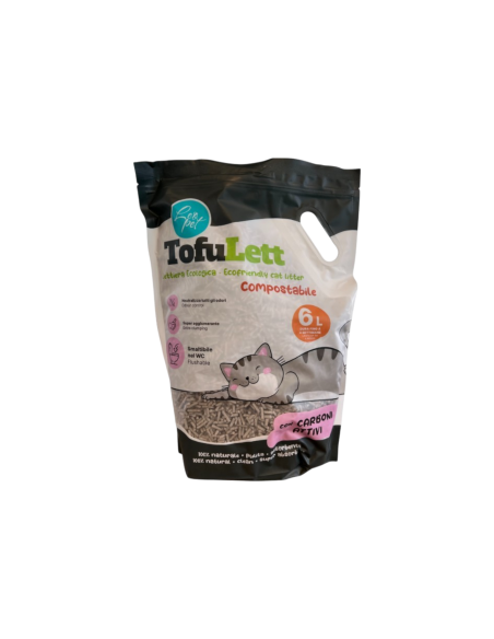 Leopet Tofulet Lettiera al Tofu con Carbone Attivo 10 lt.