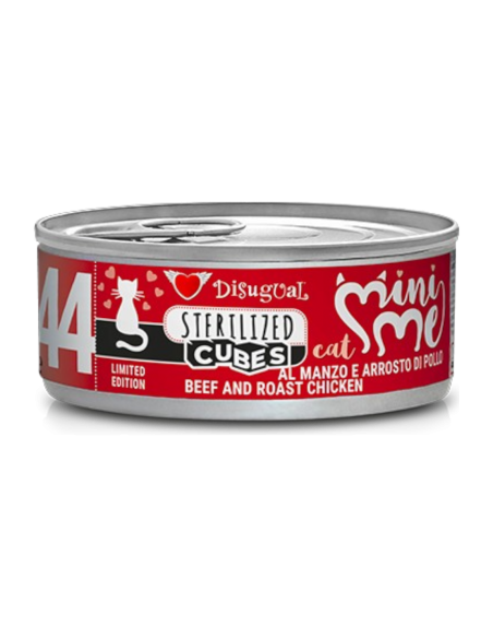 Disugual 44 Cubes Sterilized Manzo e Arroto di Pollo Gatto