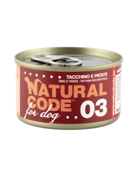 NATURAL CODE- cane 03 tacchino e patate 90 gr.