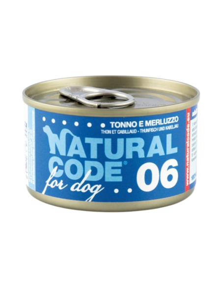 NATURAL CODE- cane 06 tonno e merluzzo 90 gr.