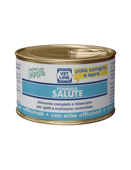 Vet Line Gatto Salute Pollo, Coniglio e Lepre 85 gr.