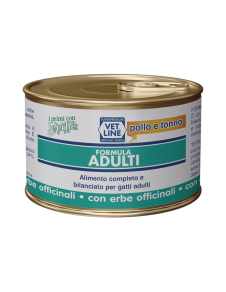 Vet Line Formula Gatto Adulto Pollo e Tonno 85 gr.