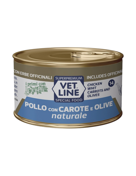 Vet Line Gatto Pollo con Carote e Olive 70 gr.