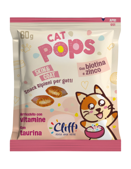 Cliffi Snack Ripieni per gatti Skin & Coat 60 gr