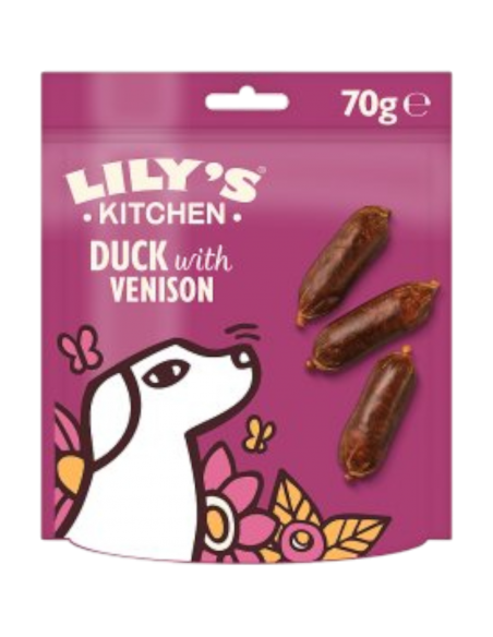 Lily's Kitchen snack salsiccia anatra e cervo 70 gr.