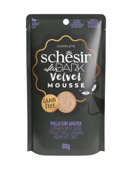 Schesir busta After Dark Pollo con Anatra mousse grain free 80 gr.
