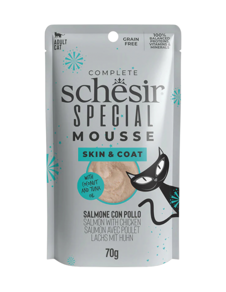Schesir busta Special Skin & Coat Salmone e Pollo mousse grain Free 70 gr.