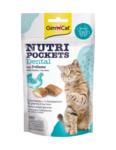GimCat gatto Nutri Pockets Dental con Pollame 60 gr.