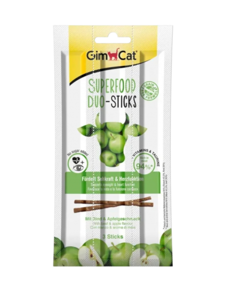 GimCat gatto Sticks Manzo con Mela 3x15gr.