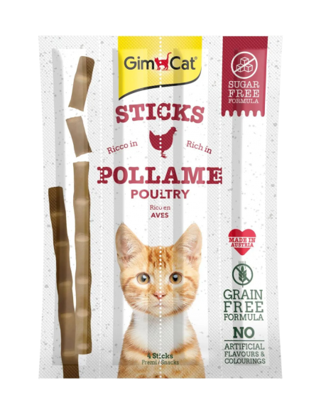 GimCat Gatto Sticks Pollame 4x20 gr.