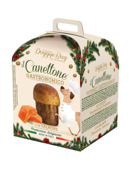 Doggye Bag canettone gastronomico con salmone 125 gr