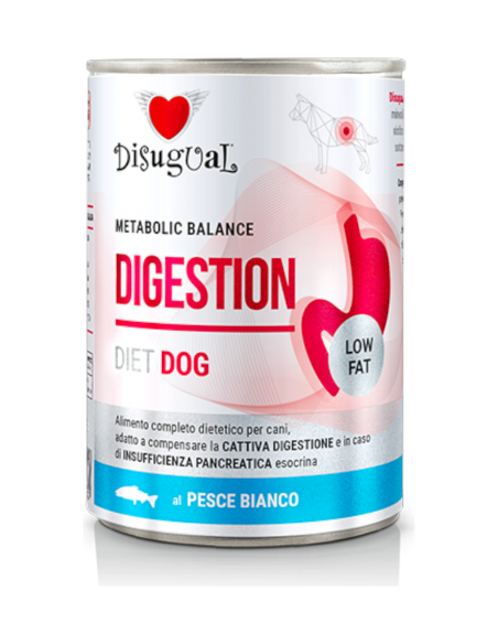 DISUGUAL CANE DIGESTION LOW FAT PESCE BIANCO 400 gr