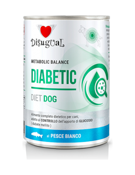 DISUGUAL CANE DIABETIC PESCE BIANCO 400 gr