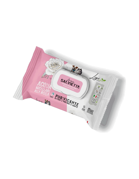 Ligo Salvietta Purificante Rosa Micellare 40 pz.
