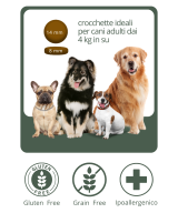 Crocchette grain free al pesce, ipoallergeniche per cani di taglia media.