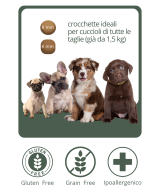Crocchette puppy grain free monoproteiche e ipoallergeniche al pesce per cucciolo taglia media/ grande.