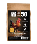 Crocchette grain free puppy con Pollo, tacchino e salmone.