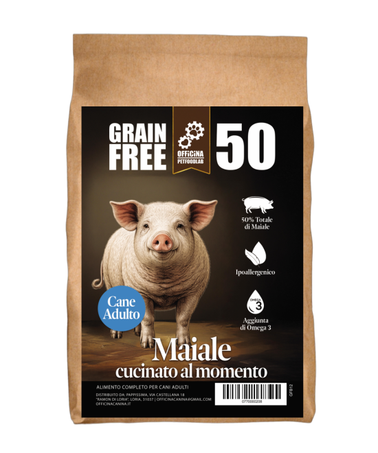 Crocchette al maiale, grain free  ipoallergeniche e monoproteiche.