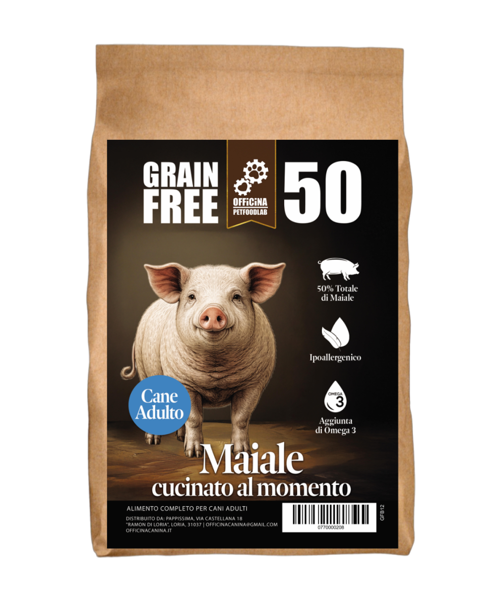 Crocchette al maiale, grain free  ipoallergeniche e monoproteiche.