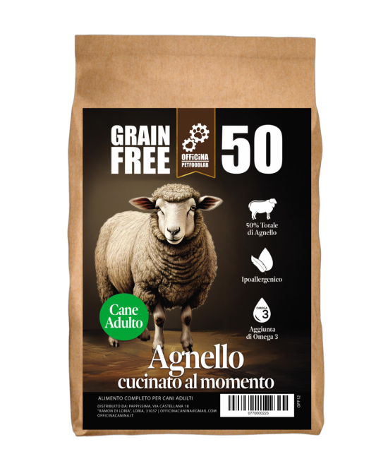crocchette grain free all'agnello monoproteiche, ipoallergeniche