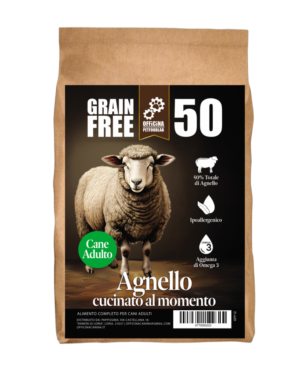 crocchette grain free all'agnello monoproteiche, ipoallergeniche