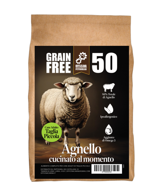 Crocchette grain free monoproteiche agnello, per cani di taglia piccola