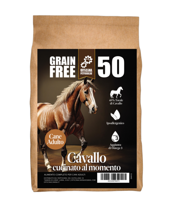 Crocchette grain free al cavallo monoproteiche e ipoallergeniche